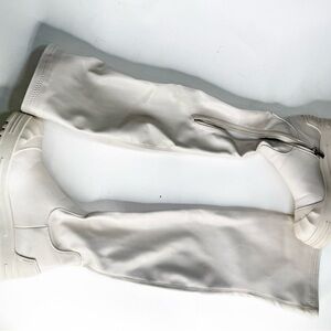 Forever 21 Cream faux leather boots. Size 9